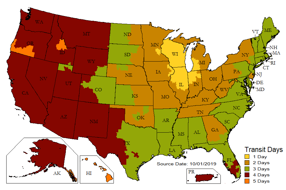 UPS Service Map